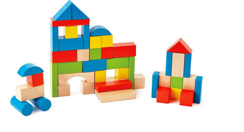 Bunte holzbausteine - bunte, –
