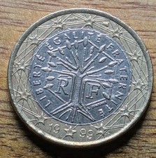 1 Euro Münze 1999, Liberte Egalite Fraternite, RF, France, Seltene Prägung