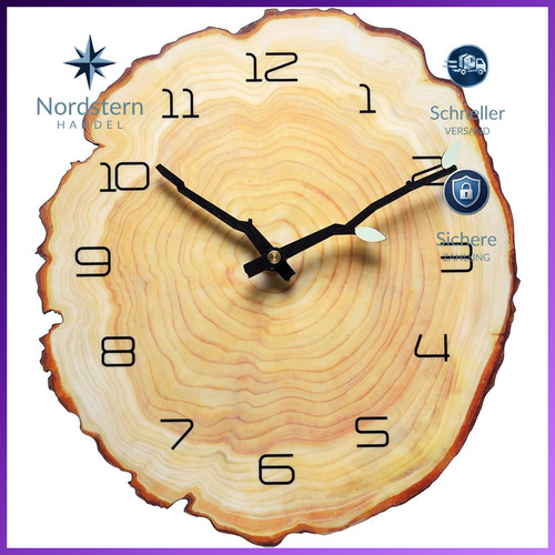 Wanduhr zoll holz - 12,