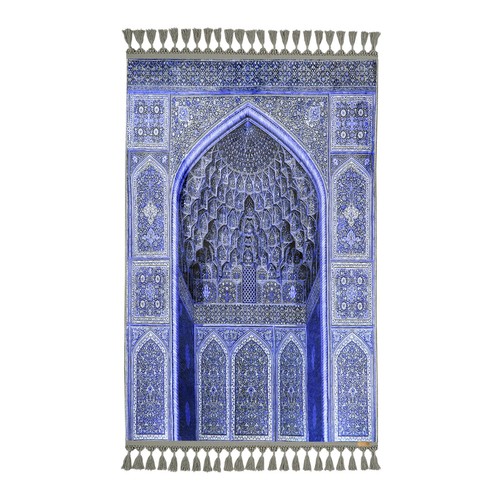 Blau mihrab gebetsteppich - blau,
