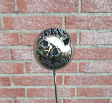 Edelstahl Gartenfackel Feuerkugel mit Motiv