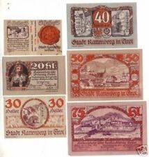6 Banknoten Notgeld Gemeinde