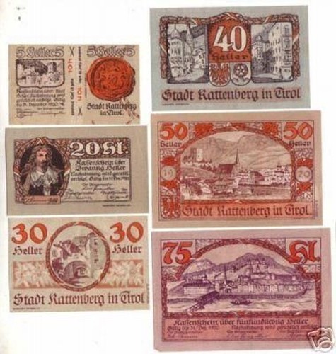 Banknoten notgeld gemeinde - 6,