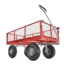 Gorilla Cart, 800 lb Kapazität, robuster Outdoor-Wagenwagen aus Stahl, Rot