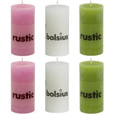 8 Stück RUSTIC Stumpenkerzen