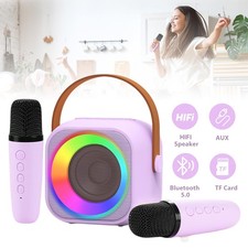 Karaoke Anlage Mit 2 Mikrofonen Bluetooth Karaoke Maschine für Kinder Geschenke