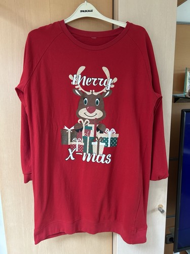 Long pullover mit - aufdruck,