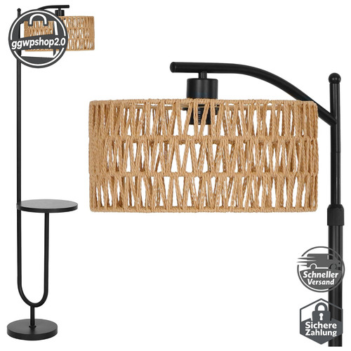 Stehlampe vintage rattan - stehlampe,