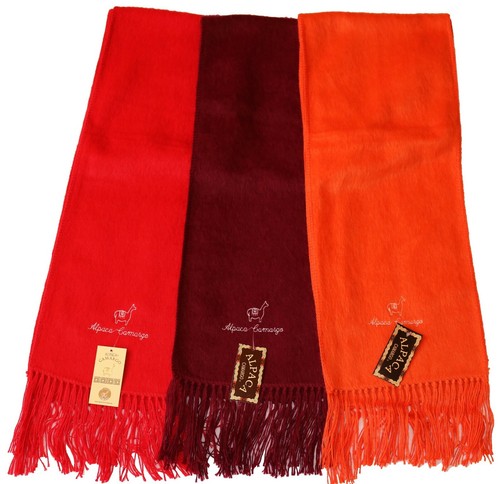 Alpaka schal rot orange - alpaka,
