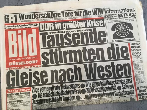 Bildzeitung vom 1989 - bildzeitung, 05.10.1989