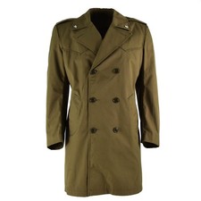 Original Italienische Armee Trenchcoat Regenmantel Khaki Blau