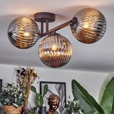 Schwarze Retro Deckenlampe &