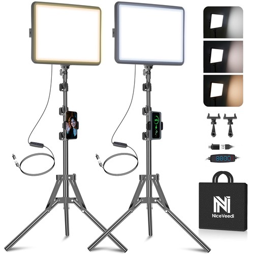 Led videoleuchte set stück - led,