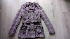 Mantel Trenchcoat in Gr. S von Only grau lila kariert