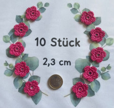 Pink 🌸 10 Mini Häkelblumen