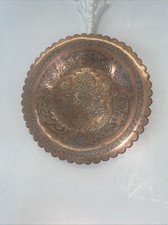 Vintage Kupfer Silber Intarsien Schale Schale Damscene Cairo Ware Style