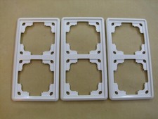 3 Gira  Standard Altes System   Rahmen 2-fach Nr. 1846, Cremeweis