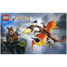 LEGO Vikings: Wikinger-Katapult und Drache (7017) komplett ohne OVP und BDA