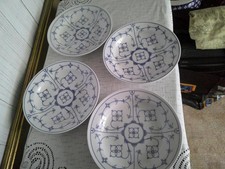 indisch blau winterling 4 suppenteller verschiedene stempel