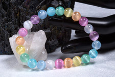 Halbedelstein Armband Gipsstein | 8mm Kugelarmband