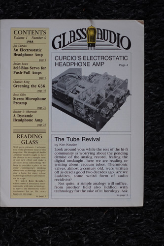 Glass audio ausgabe 1988 - glass, 1.ausgabe