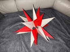 Adventsstern / Faltstern / Papierstern in der Farbe rot-weiß