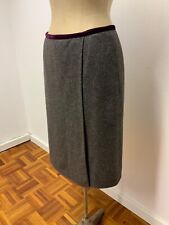 Theresa König Rock Wollrock Braun 36 dezentes Fischgrätmuster Herbst Winter