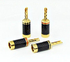 4 Kupfer Bananenstecker für