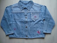 Jeansjacke mit Blumen von Lemmi Gr. 128 neuwertig