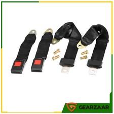 Beckengurt Sicherheitsgurt 2x Schwarz Universal für VW Golf Audi Mit Schrauben