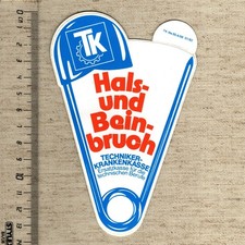 Aufkleber/Sticker Techniker-Krankenkasse Hals- und Beinbruch