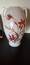 Große Blumenvase Porzellan Liliendesign Handmade USA Weihnachten