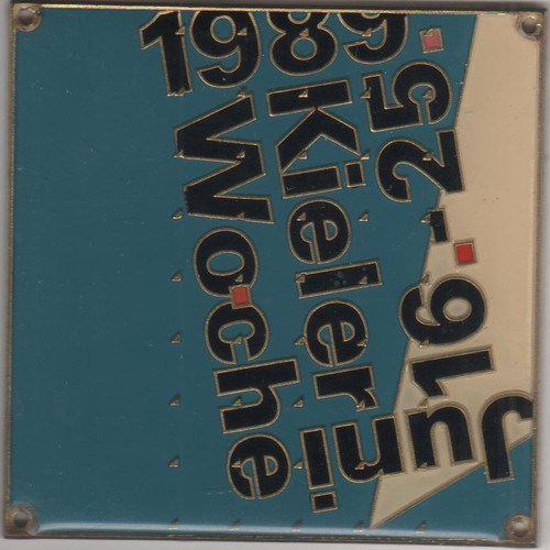 Kieler woche plakette - kieler, 1989