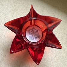 Leonardo Stern  rot Teelicht Teelichthalter aus Glas unbenutzt