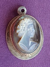 kleine, silberne Gemme / Kamee mit Punze BCBCC - antikes Stück