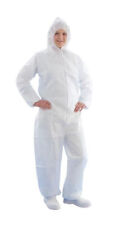 Einweg Overall Schutzanzug Typ 40 weiß Kapuze Reißverschluss, PP Vließ M-XXXL