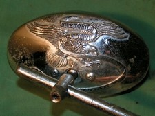 (E12) Chopper Spiegel Adler Chrom Motorrad