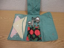 50er 60er Reisebesteck 1 Person + 2 Servietten Outdoor Oldtimer 50s 60s Vintage