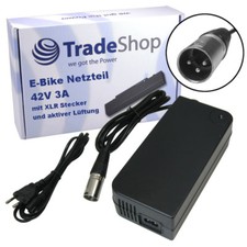 Netzteil Ladegerät Ladekabel 42V 3A 3pin XLR Stecker für 36V Akkus Rex Prophete