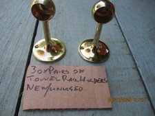 30 Paar x Handtuchhalter Endstangenstützwinkel 19 mm vermessingt, neu. #87-0680