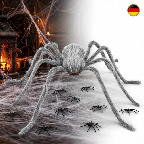 Halloween spinne 125cm graue - halloween,