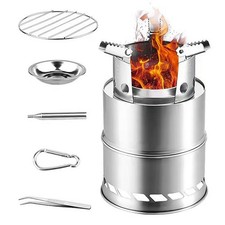 Grafner Campingkocher Holzgrill Grill Outdoor Survival Kocher Hobo Edelstahl