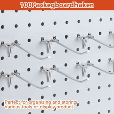 100x Lochwandhaken Set Metall