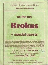 Krokus hawkwind tour 1982 - tour,