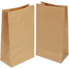 Papiertüten Groß 50 Stück Braun 30.5x20x12.5cm Lebensmittelverpackung