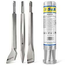 S&R Bohrhammer Meißel-Set SDS-plus, 3-teilig, robust und hitzegehärtet