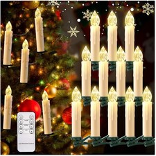 12 LED Christbaumkerzen