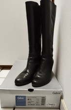 Gabor Stiefel Gr 6,5 / 40 schwarz mit Absatz wenig getragen Leder chick modern