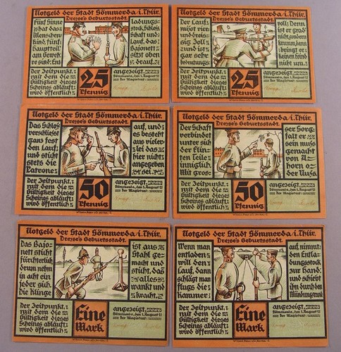 229 notgeld 6x - 229., gutschein