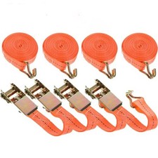 4x Spanngurte mit Ratsche und Haken Zurrgurte Spanngurt 4x 900kg 6m Meter DHL